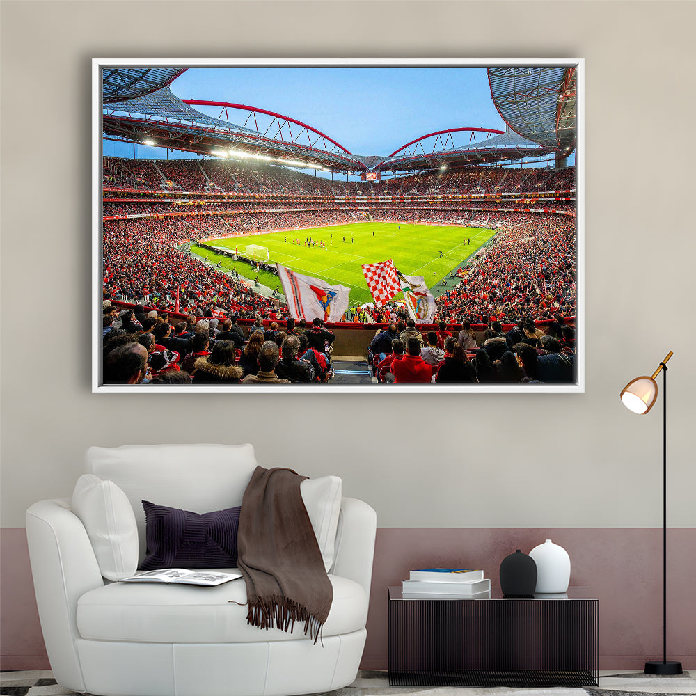 Da Luz Estadio, Stadium Canvas, Sport Art, Framed Canvas Print Wall Art, Floating Frame