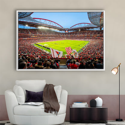 Da Luz Estadio, Stadium Canvas, Sport Art, Framed Canvas Print Wall Art, Floating Frame