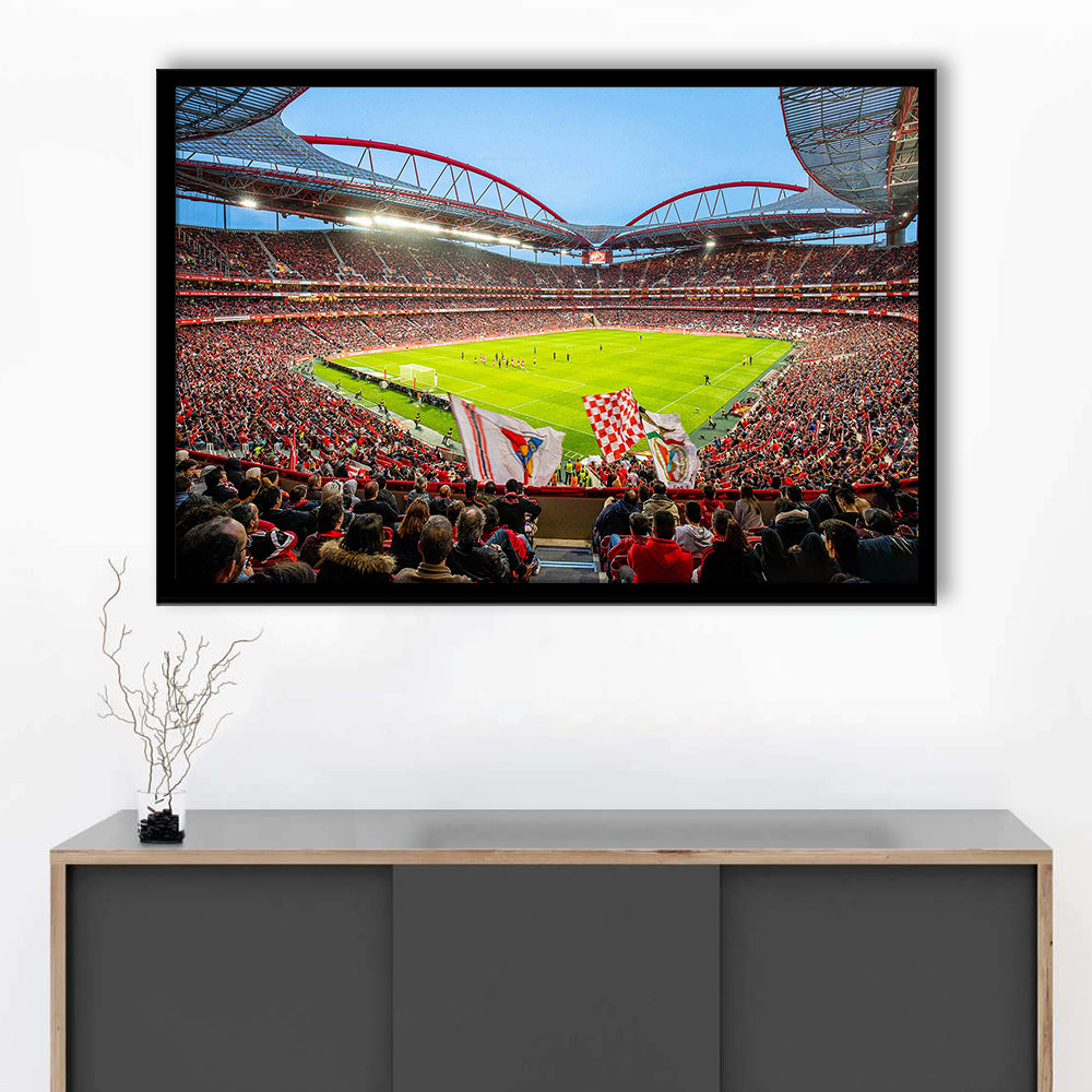 Da Luz Estadio, Stadium Canvas, Sport Art, Gift for him, Framed Art Print Wall Decor, Picture Framed