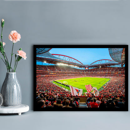 Da Luz Estadio, Stadium Canvas, Sport Art, Gift for him, Framed Art Print Wall Decor, Picture Framed