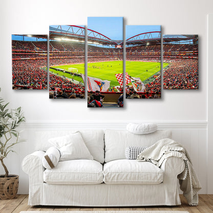 Da Luz Estadio, Stadium Canvas, Sport Art, Gift for him, 5 Panel, Large Canvas, Canvas Print Wall Art