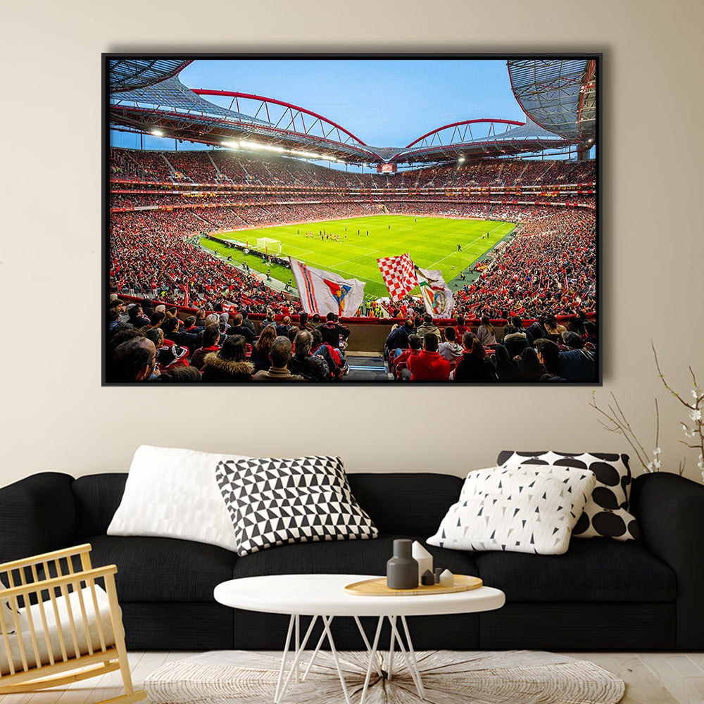 Da Luz Estadio, Stadium Canvas, Sport Art, Framed Canvas Print Wall Art, Floating Frame