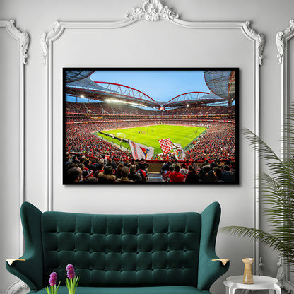 Da Luz Estadio, Stadium Canvas, Sport Art, Gift for him, Framed Art Print Wall Decor, Picture Framed