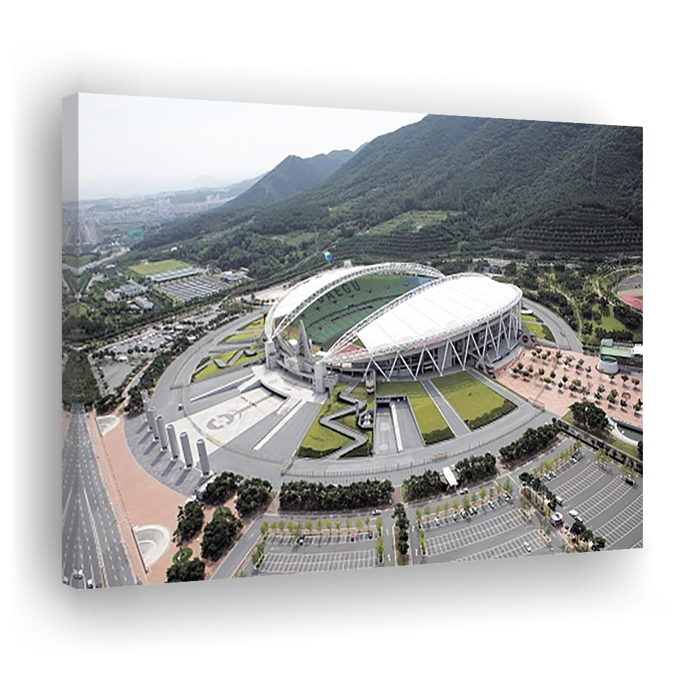 Daegu Stadium Aerial View, Stadium Canvas, Sport Art, Gift for him, Man Cave Decor, Art Print, Canvas Print Wall Art
