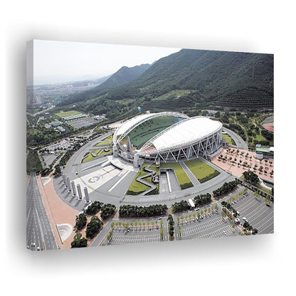 Daegu Stadium Aerial View, Stadium Canvas, Sport Art, Gift for him, Man Cave Decor, Art Print, Canvas Print Wall Art