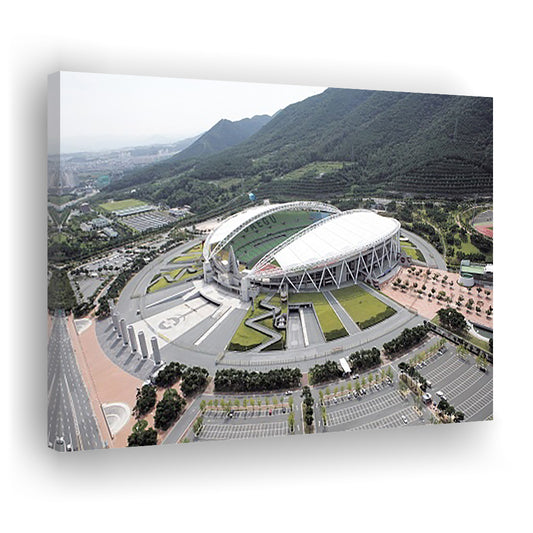 Daegu Stadium Aerial View, Stadium Canvas, Sport Art, Gift for him, Man Cave Decor, Art Print, Canvas Print Wall Art