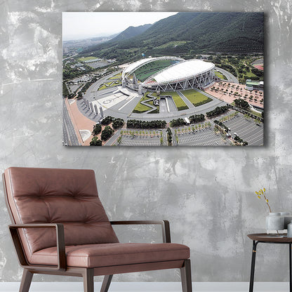 Daegu Stadium Aerial View, Stadium Canvas, Sport Art, Gift for him, Man Cave Decor, Art Print, Canvas Print Wall Art