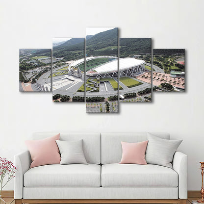 Daegu Stadium Aerial View, Stadium Canvas, Sport Art, Gift for him, 5 Panel, Large Canvas, Canvas Print Wall Art