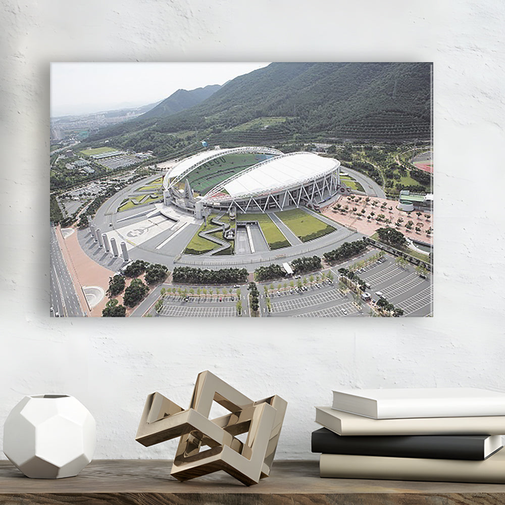 Daegu Stadium Aerial View, Stadium Canvas, Sport Art, Gift for him, Man Cave Decor, Art Print, Canvas Print Wall Art