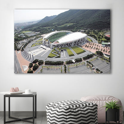Daegu Stadium Aerial View, Stadium Canvas, Sport Art, Gift for him, Man Cave Decor, Art Print, Canvas Print Wall Art