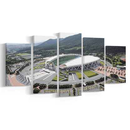 Daegu Stadium Aerial View, Stadium Canvas, Sport Art, Gift for him, 5 Panel, Large Canvas, Canvas Print Wall Art