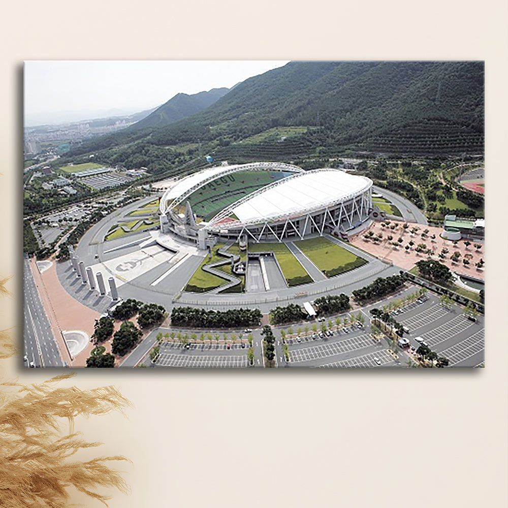 Daegu Stadium Aerial View, Stadium Canvas, Sport Art, Gift for him, Man Cave Decor, Art Print, Canvas Print Wall Art