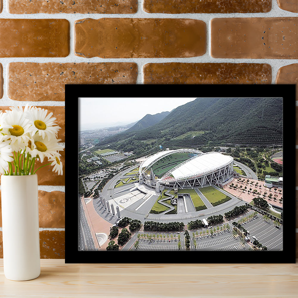 Daegu Stadium Aerial View, Stadium Canvas, Sport Art, Gift for him, Framed Art Print Wall Decor, Picture Framed