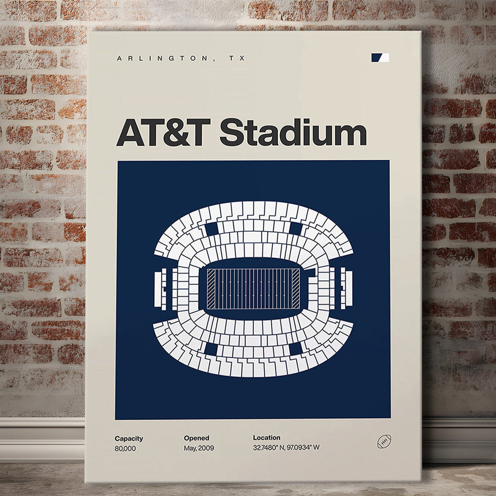 Dallas Stadium Print, AT&T Stadium Print, Fan Gifts, Sport Art, Canvas Print Wall Art