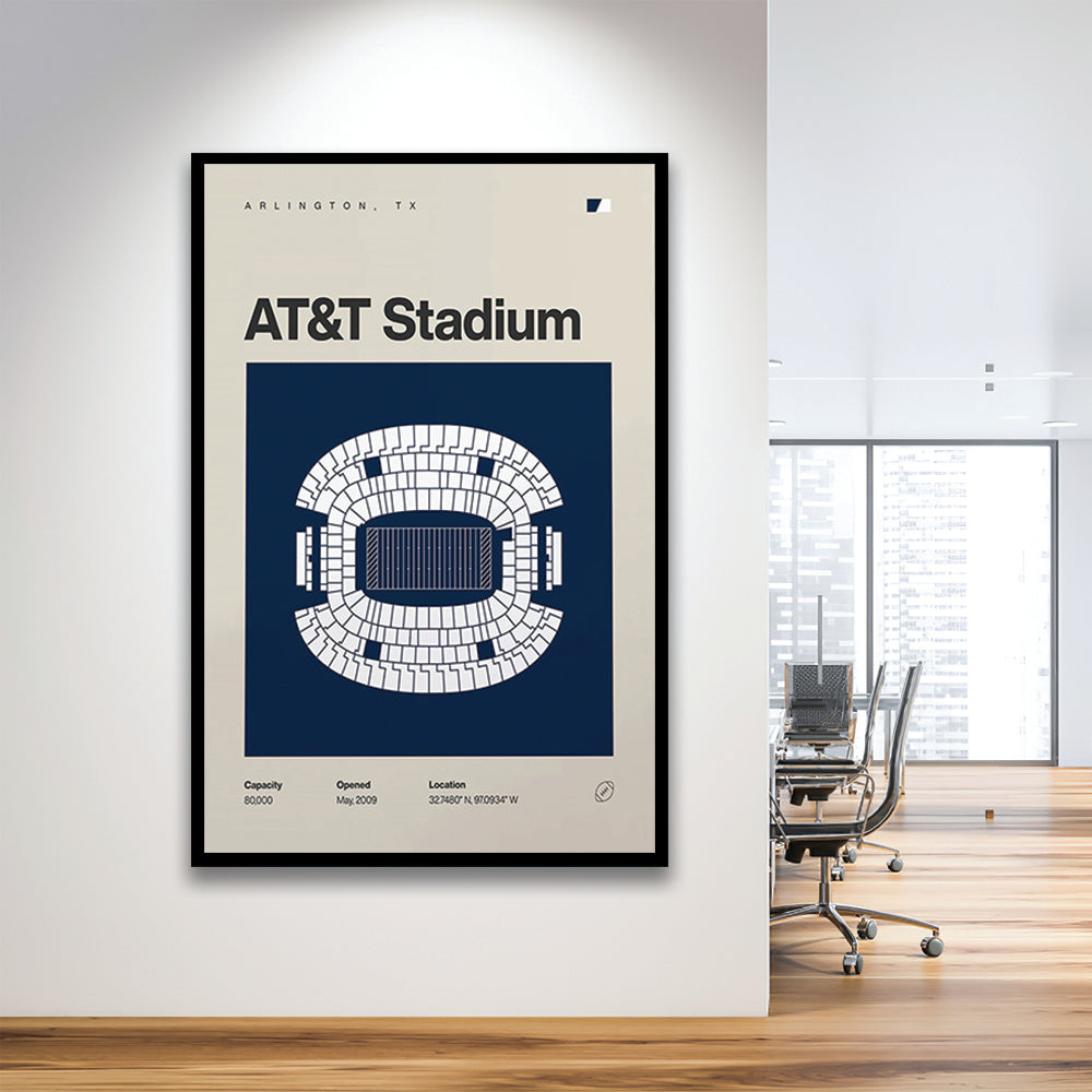 Dallas Stadium Print, AT&T Stadium Print, Gifts for him, Sport Art, Framed Art Print Wall Decor