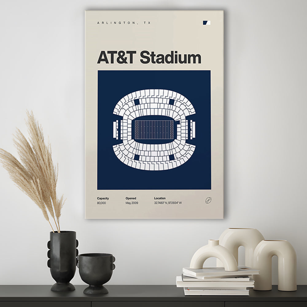 Dallas Stadium Print, AT&T Stadium Print, Fan Gifts, Sport Art, Canvas Print Wall Art