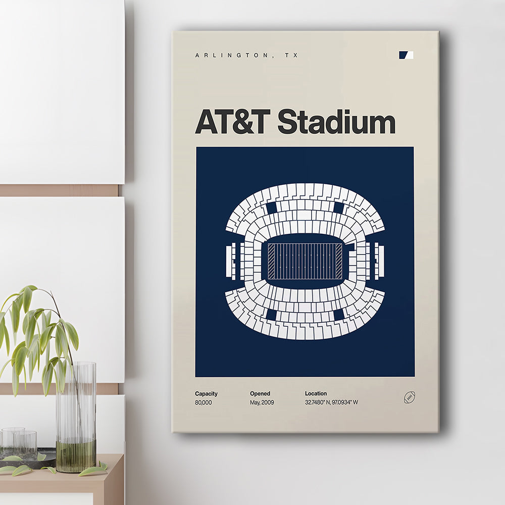 Dallas Stadium Print, AT&T Stadium Print, Fan Gifts, Sport Art, Canvas Print Wall Art