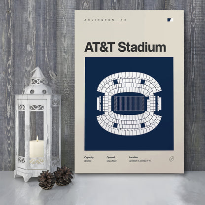 Dallas Stadium Print, AT&T Stadium Print, Fan Gifts, Sport Art, Canvas Print Wall Art