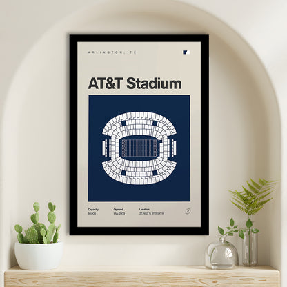 Dallas Stadium Print, AT&T Stadium Print, Gifts for him, Sport Art, Framed Art Print Wall Decor