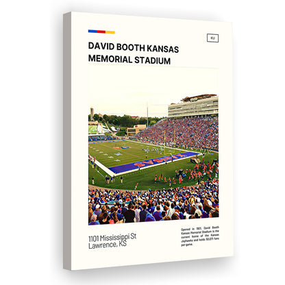 David Booth Kansas Memorial Stadium Print, Kansas Jayhawks Stadium Canvas Art, Fan Gifts, Sport Art, Canvas Print Wall Art