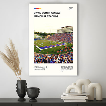 David Booth Kansas Memorial Stadium Print, Kansas Jayhawks Stadium Canvas Art, Fan Gifts, Sport Art, Canvas Print Wall Art