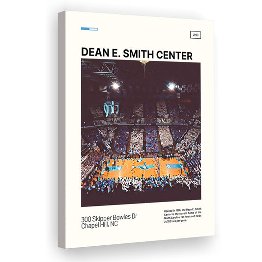 Dean E Smith Center Print, UNC Tar Heels Stadium Canvas Art, Fan Gifts, Sport Art, Canvas Print Wall Art