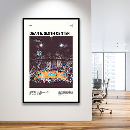 Dean E Smith Center Print, UNC Tar Heels Stadium Art, Gifts for him, Sport Art, Framed Art Print Wall Decor