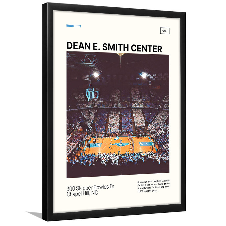 Dean E Smith Center Print, UNC Tar Heels Stadium Art, Gifts for him, Sport Art, Framed Art Print Wall Decor