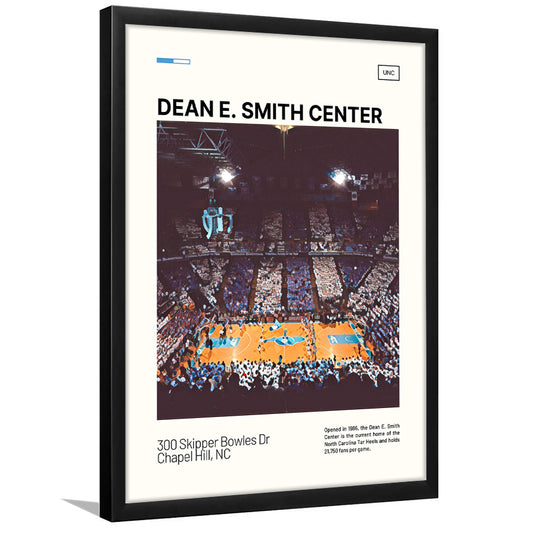 Dean E Smith Center Print, UNC Tar Heels Stadium Art, Gifts for him, Sport Art, Framed Art Print Wall Decor