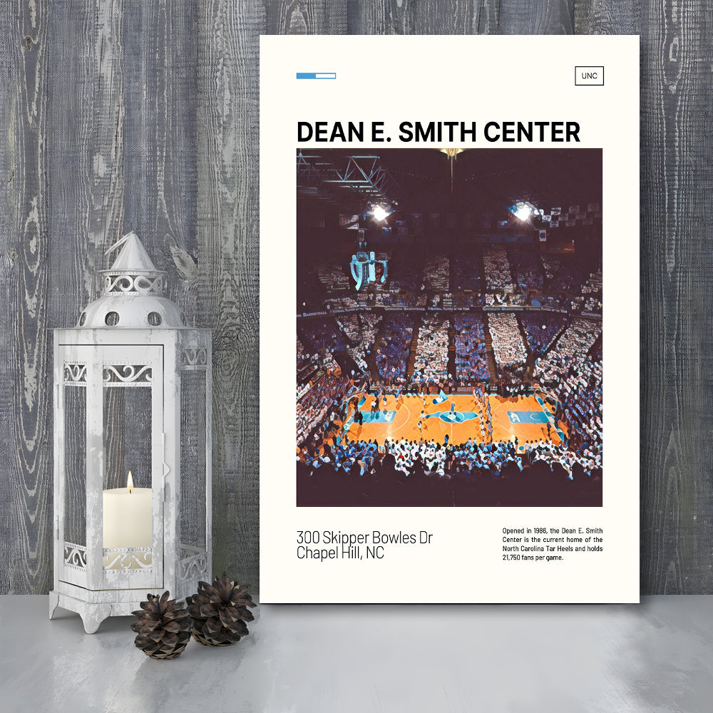 Dean E Smith Center Print, UNC Tar Heels Stadium Canvas Art, Fan Gifts, Sport Art, Canvas Print Wall Art