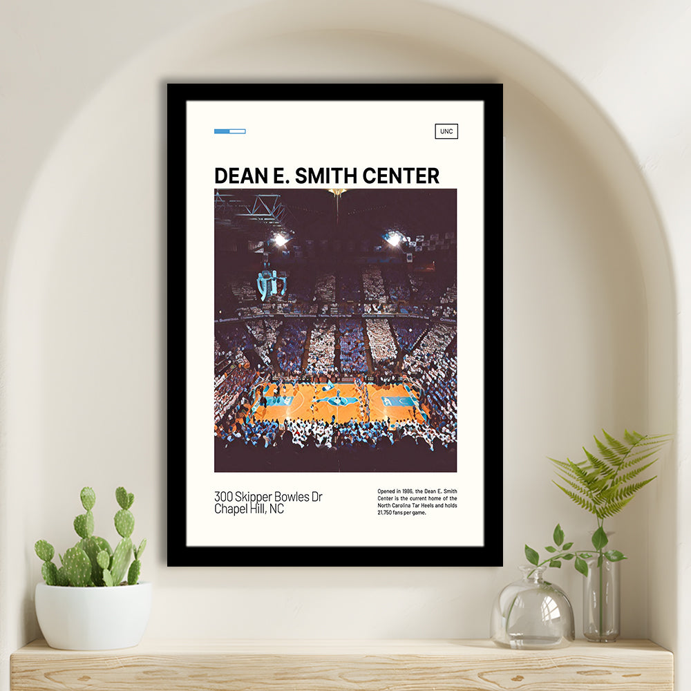 Dean E Smith Center Print, UNC Tar Heels Stadium Art, Gifts for him, Sport Art, Framed Art Print Wall Decor