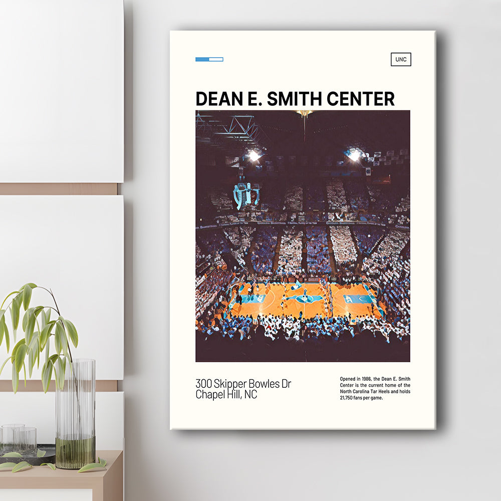 Dean E Smith Center Print, UNC Tar Heels Stadium Canvas Art, Fan Gifts, Sport Art, Canvas Print Wall Art