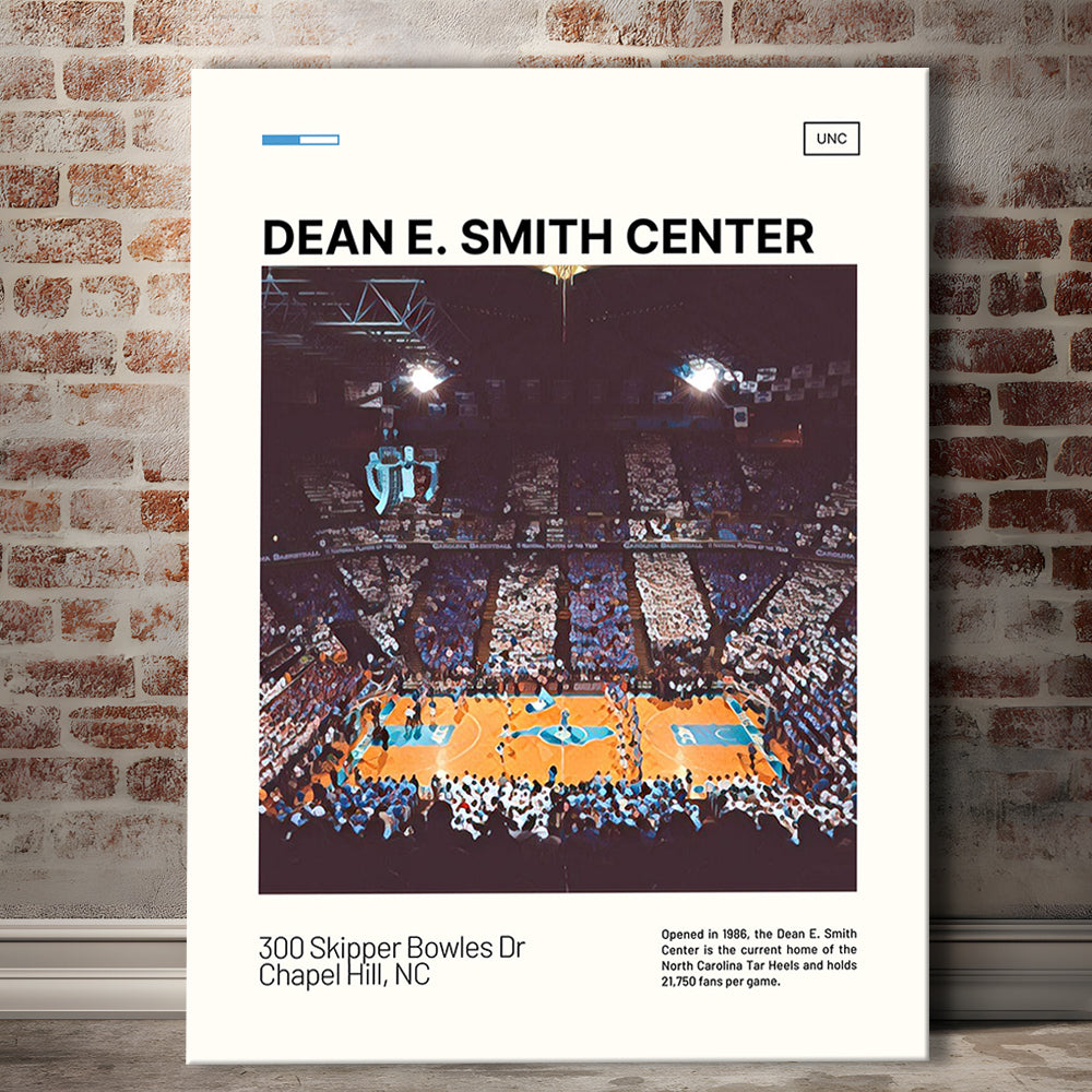 Dean E Smith Center Print, UNC Tar Heels Stadium Canvas Art, Fan Gifts, Sport Art, Canvas Print Wall Art