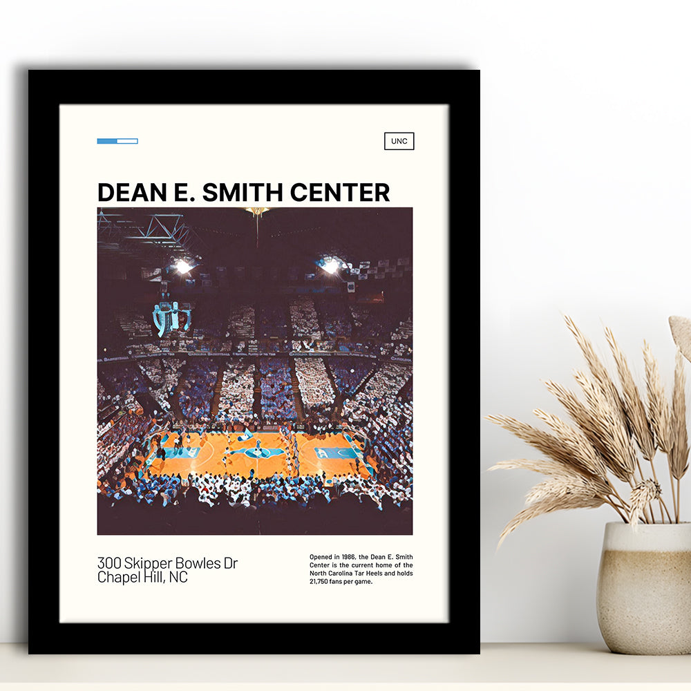 Dean E Smith Center Print, UNC Tar Heels Stadium Art, Gifts for him, Sport Art, Framed Art Print Wall Decor