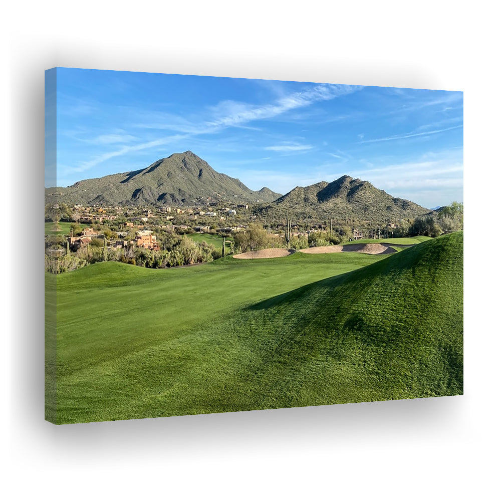 Desert Golf Course In Arizona, Golf Art Print,Gifts Golf Lover