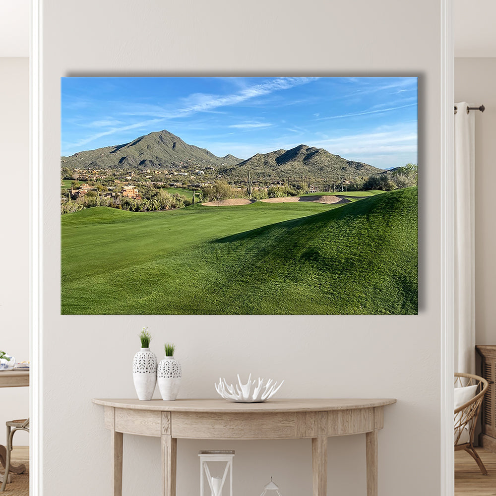 Desert Golf Course In Arizona, Golf Art Print,Gifts Golf Lover