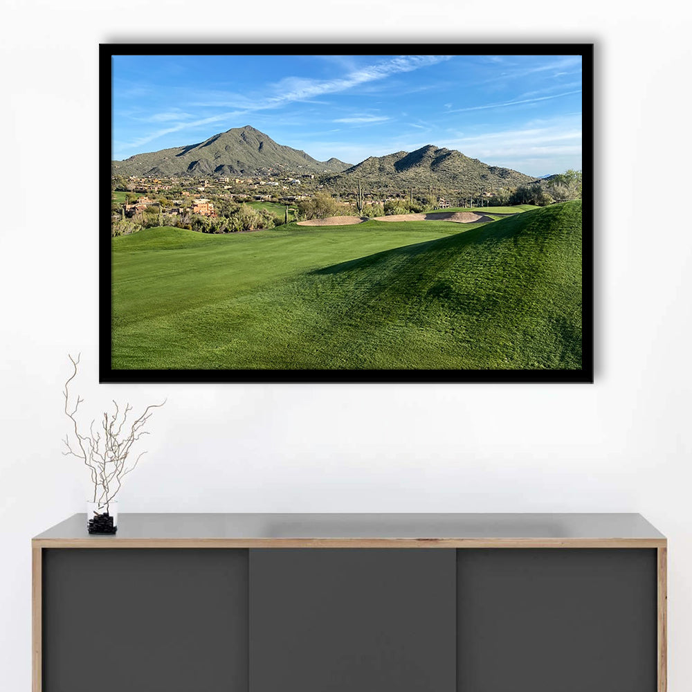 Desert Golf Course In Arizona, Framed Art Print Wall Decor, Picture Framed