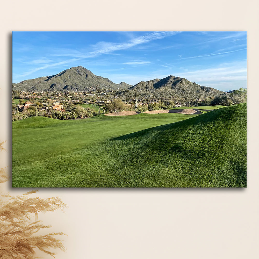 Desert Golf Course In Arizona, Golf Art Print,Gifts Golf Lover