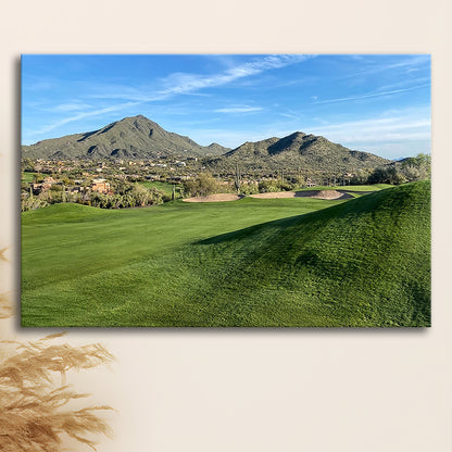 Desert Golf Course In Arizona, Golf Art Print,Gifts Golf Lover