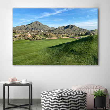 Desert Golf Course In Arizona, Golf Art Print,Gifts Golf Lover