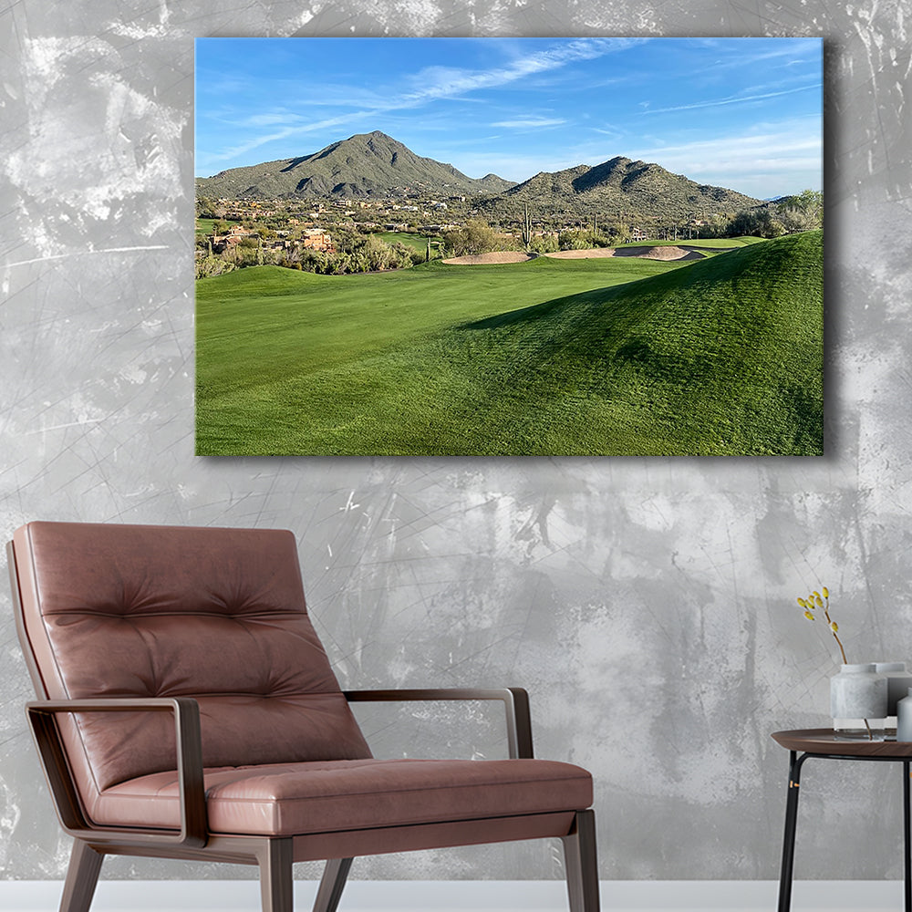 Desert Golf Course In Arizona, Golf Art Print,Gifts Golf Lover