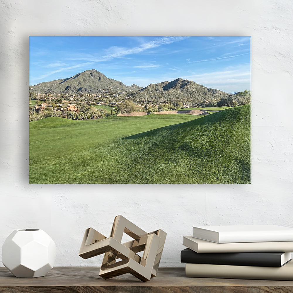 Desert Golf Course In Arizona, Golf Art Print,Gifts Golf Lover