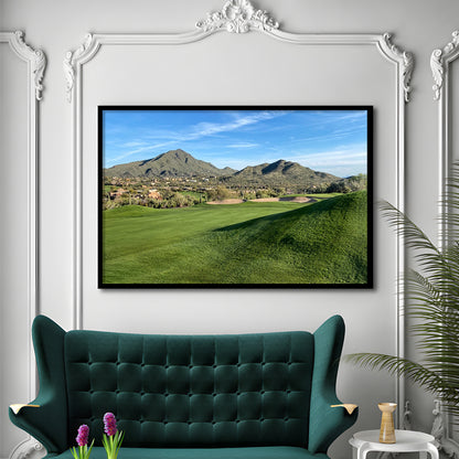 Desert Golf Course In Arizona, Framed Art Print Wall Decor, Picture Framed