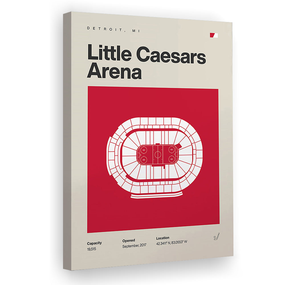 Detroit Red Wings Stadium Print, Little Caesars Arena Print, Fan Gifts, Sport Art, Canvas Print Wall Art