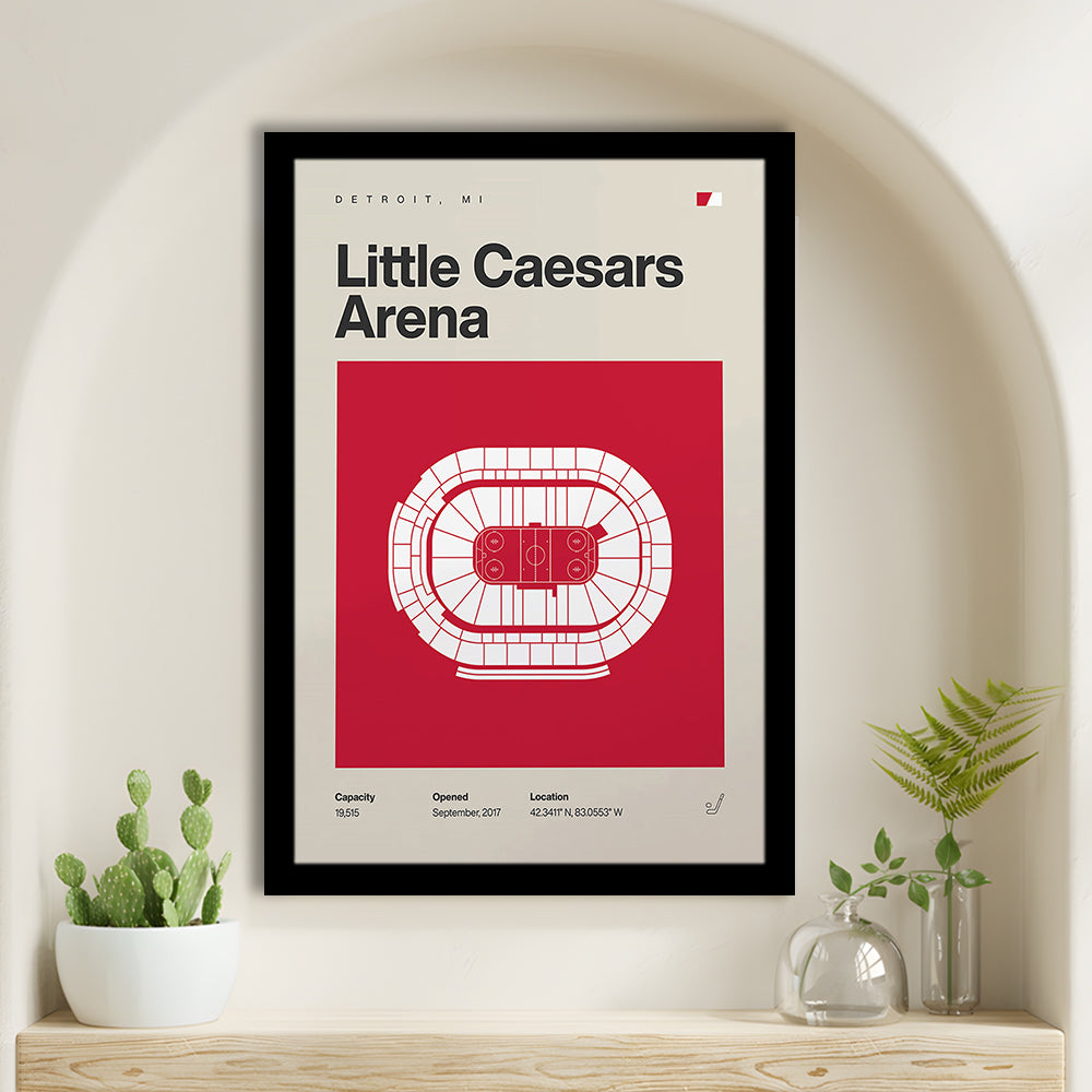 Detroit Red Wings Stadium Print, Little Caesars Arena Print, Gifts for him, Sport Art, Framed Art Print Wall Decor
