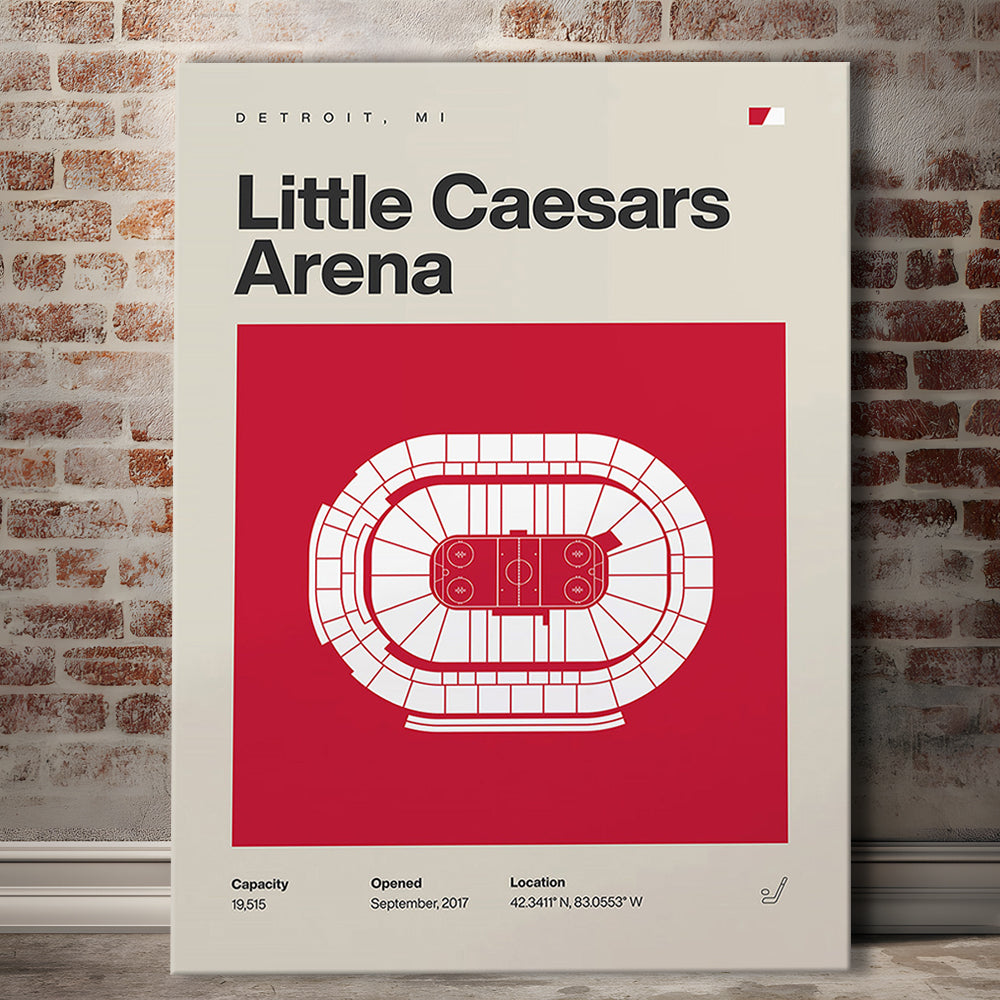Detroit Red Wings Stadium Print, Little Caesars Arena Print, Fan Gifts, Sport Art, Canvas Print Wall Art