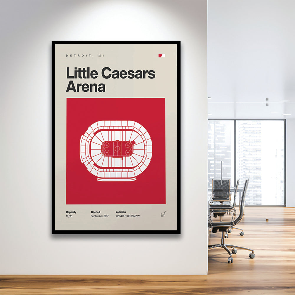Detroit Red Wings Stadium Print, Little Caesars Arena Print, Gifts for him, Sport Art, Framed Art Print Wall Decor