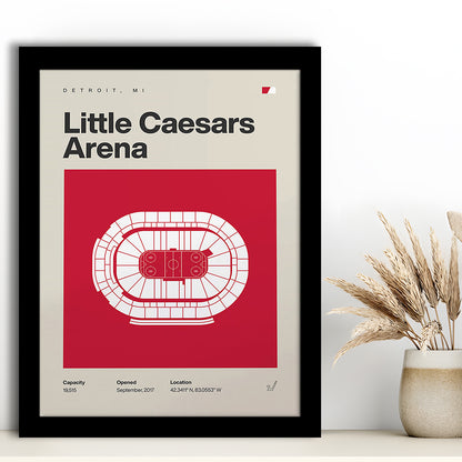 Detroit Red Wings Stadium Print, Little Caesars Arena Print, Gifts for him, Sport Art, Framed Art Print Wall Decor