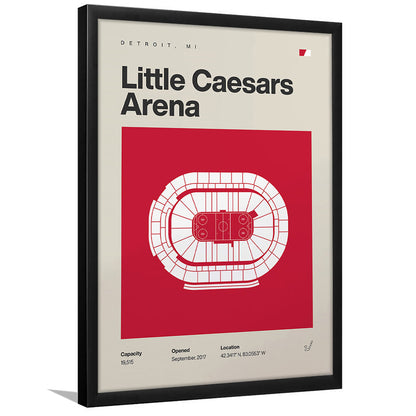 Detroit Red Wings Stadium Print, Little Caesars Arena Print, Gifts for him, Sport Art, Framed Art Print Wall Decor