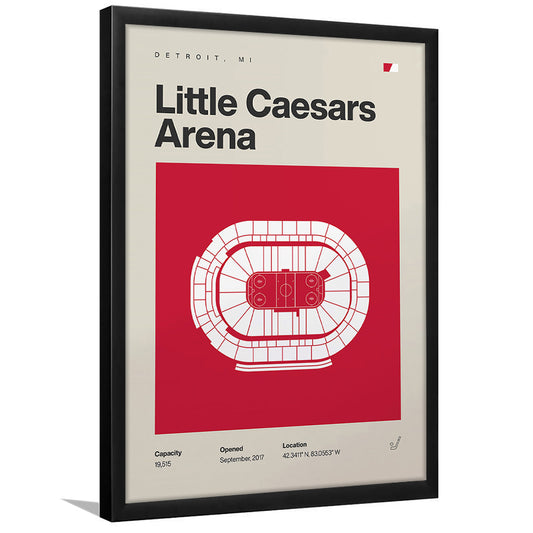 Detroit Red Wings Stadium Print, Little Caesars Arena Print, Gifts for him, Sport Art, Framed Art Print Wall Decor